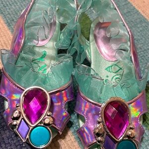 Sparkling Purple and Teal Kids Dress Shoes